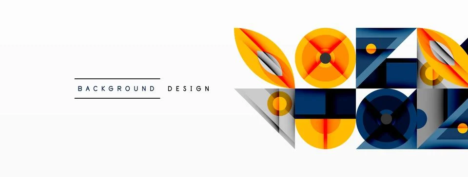 Dynamic geometric composition with sharp angles, circular forms, and gradient イラスト素材