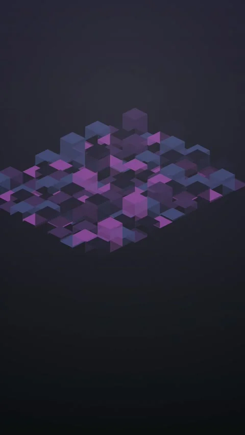 Dynamic geometric cube pattern against a dark backdrop Stock Footage 327947330