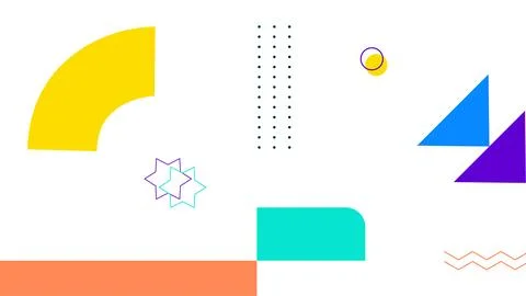 Dynamic Geometric Digital Art Background Illustrazione stock