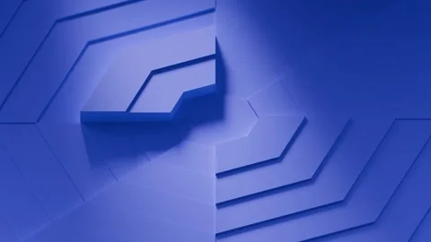 Dynamic geometric elements create a mesmerizing interplay of patterns Stock Footage 318451490