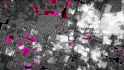 Dynamic Geometric Network Animation Glitch Geometric Rotation Stock Footage 313706900