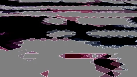 Dynamic Geometric Pattern Perspective Triangle Planar Texture Motion Video Stock Footage 300928509