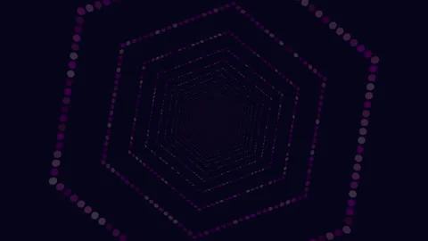 Dynamic geometric pattern red and brown hexagonal circles create motion and Stock Footage 263549170