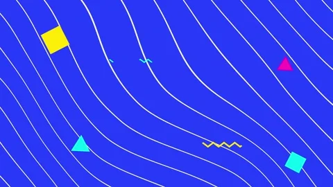 Dynamic geometric shape abstract background designAbstract background Blue .. 動画素材 281400174