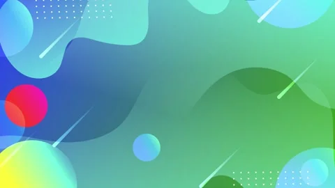 Dynamic geometric shapes and elements on a vibrant abstract background seamless Stock Footage 311608851