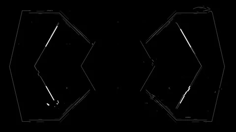 Dynamic Geometric Shapes with Futuristic Digital Aesthetic Vibes and Symmetry Stock Footage 341374351