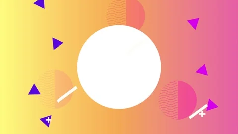Dynamic geometric shapes moving across vibrant gradient background creating.. Stock Footage 339335705
