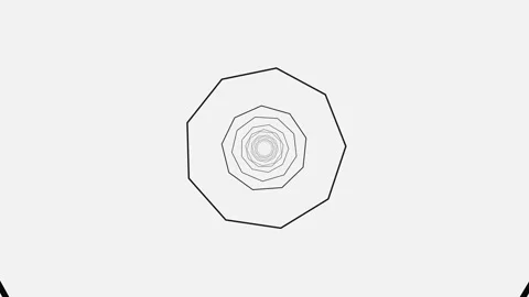 Dynamic geometric shapes moving in a circular pattern Stock Footage 337064503