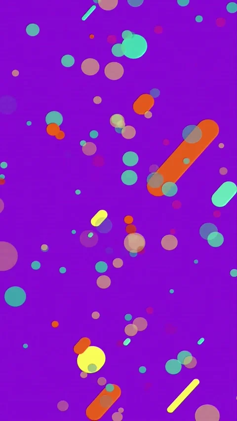 Dynamic geometric shapes moving on purple backdrop. Stock Footage 340471496