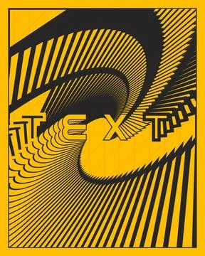 Dynamic Geometric Text Typography Poster Angular Line Creative Modern Art Illustration