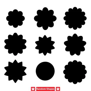 Dynamic Geometry Odyssey  Vibrant Vector Silhouettes for Exciting and Adven.. Stock Illustration