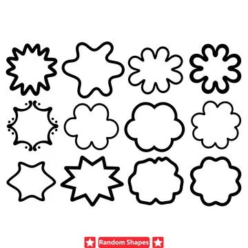 Dynamic Geometry Odyssey  Vibrant Vector Silhouettes for Exciting and Adven.. Stock Illustration