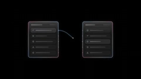 Dynamic Glass UI Animation for Data Mapping with Colorful Connections and Transp Stock Footage 341306087
