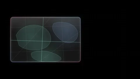 Dynamic glass UI showcasing interactive map pins with soft pastel colors and ele Video stock 341306328