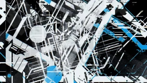 Dynamic glitch art animation with abstract green and black digital patterns Vídeos de archivo 340940459