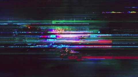 Dynamic glitch art: vibrant digital distortion and colorful abstract motion Stock Footage 314459319