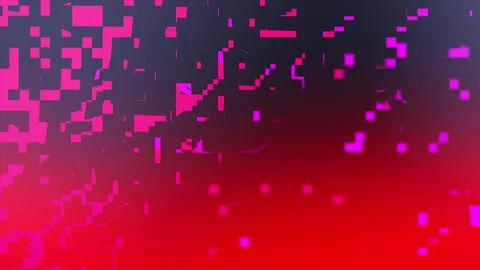 Dynamic glitch effect with vibrant pink and red pixelated patterns fading into Stock Footage 315288640
