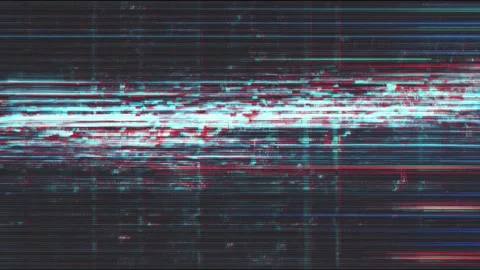 Dynamic glitch interference in retro digital display Stock Footage 314666346
