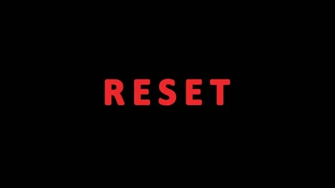 Dynamic Glitch Text Effect RESET pulsing with red green digital distortion .. Stock Footage 344283101