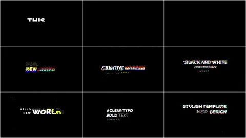 Dynamic Glitch Titles And Text Animation 스톡 After Effects