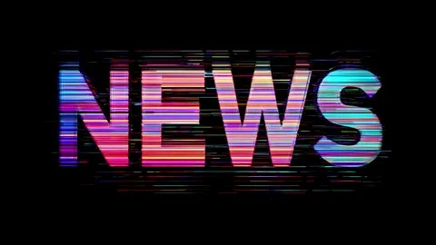 Dynamic glitching news text animation with digital effects Stock Footage 318776729