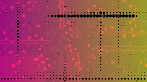 Dynamic Glitchy Dot Line Geometric Loop | Ideal for Creative Projects Stock Footage 288653717
