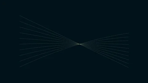 Dynamic glowing data particles creating cross connection effect on dark scr.. Stock Footage 336836702