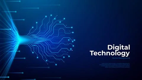Dynamic glowing digital flow Stock Illustration