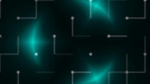Dynamic glowing futuristic data connection network in dark abstract space Stock Footage 339480711