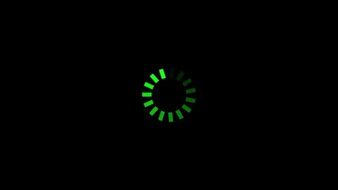 Dynamic Glowing Green Circular Loading Indicator Stock Footage 331609474