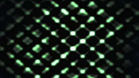 Dynamic Glowing Green Matrix Pattern Digital Background. Stock Footage 334520546