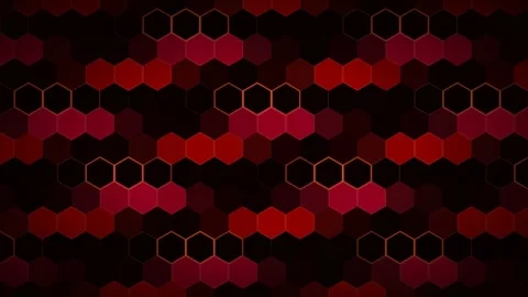 Dynamic glowing hexagon background seamless pattern for futuristic tech desig Stock Footage 333799684