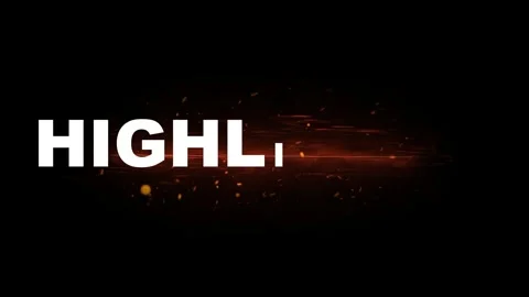 Dynamic glowing highlight text animation intro with sparks with background Stock Footage 338314513