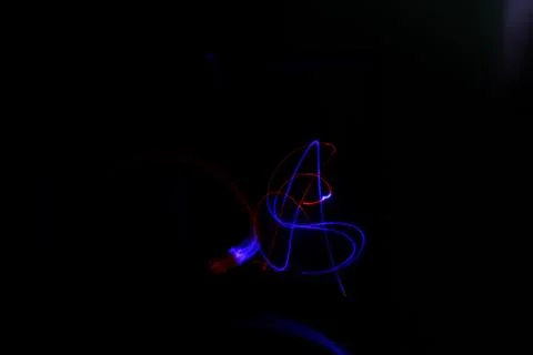 Dynamic Glowing Light Trails Art Fotos de archivo