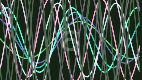 Dynamic glowing neon lines abstract background illustrating energy flow dat.. Stock Footage 342205544