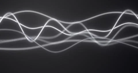 Dynamic glowing neon lines on dark background 스톡 일러스트