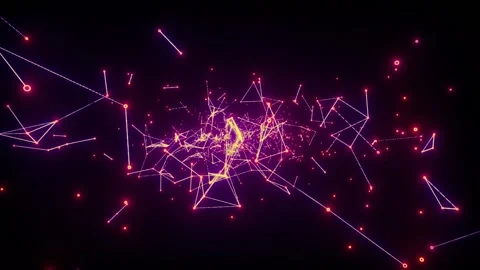 Dynamic glowing network pulsing with energy ideal for data visualization, artifi Stock Footage 321395352
