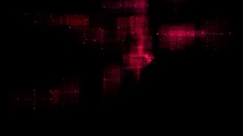 Dynamic glowing pink data stream for modern tech visuals or cyberpunk design 스톡 일러스트