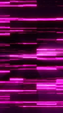 Dynamic glowing pink horizontal light streaks symbolizing digital speed, data Stock Illustration