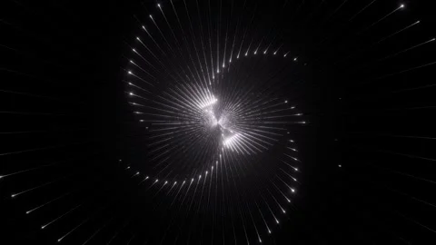 Dynamic, glowing radial lines with spiral effect in motion loop animated Stock Footage 329559816