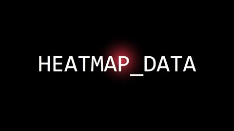 Dynamic glowing red cursor analyzing HEATMAP DATA text, visualizing abstrac.. 库存影片 330280137