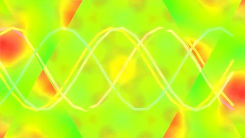 Dynamic glowing sinusoidal wave pattern over abstract blue and purple gradien Stock Footage 336168145