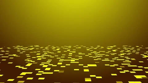 Dynamic Glowing Yellow Cubes Floor Background Video stock 316214045