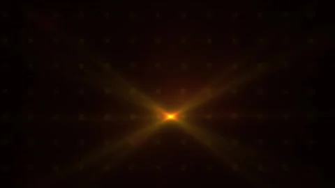 Dynamic Golden Light Flare Effect Pulsing on Dark Background. Stock Footage 341806924