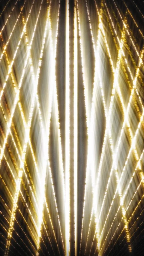 Dynamic golden light rays and glowing dotted diagonal lines. 스톡 동영상 346606502