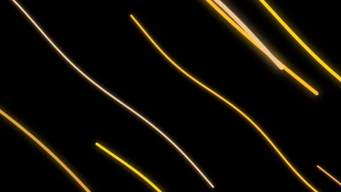 Dynamic Golden Light Streaks on Black Background, Energetic Abstract Motion Loop Stock Footage 329655048