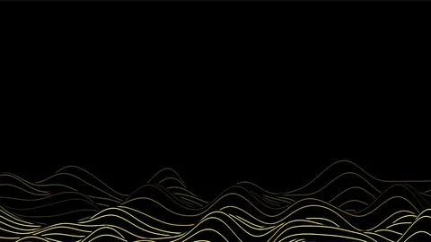 Dynamic Golden Light Waves Abstract Background. Stock Illustration