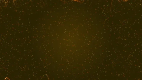 Dynamic golden particles forming flowing wave pattern on dark background Stock Footage 295839223