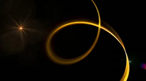 Dynamic Golden Rotational Motion Stock Footage 49534857