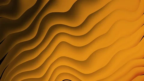 Dynamic golden wavy pattern with flowing movement for modern background design Stock Footage 321608964